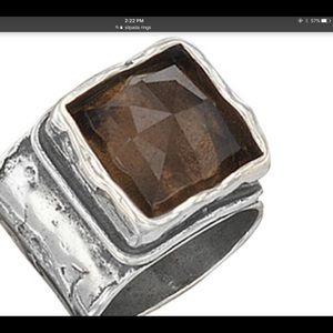 Silpada Silver  Ring Smoky Quartz Size 8